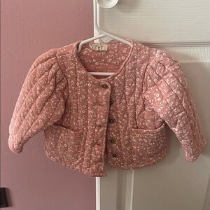 Jessica Simpson Floral Pink Quilted Kids Jacket